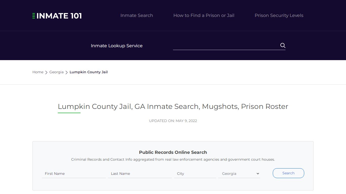 Lumpkin County Jail, GA Inmate Search, Mugshots, Prison ...